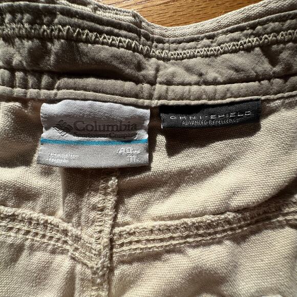 COLUMBIA x Mens Tan Flat Front Outdoor Chino Shorts Size 40W - Picture 8 of 8